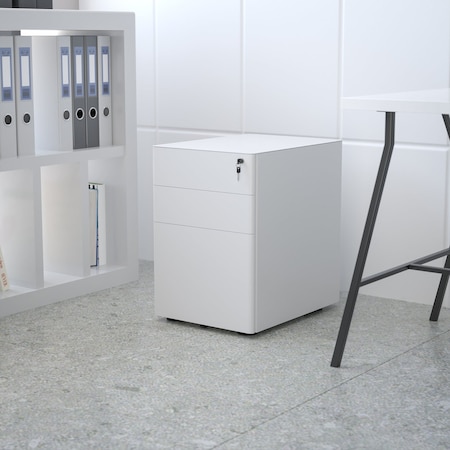 Flash Furniture 3-Drawer Filing Cabinet, White HZ-CHPL-01-W-GG